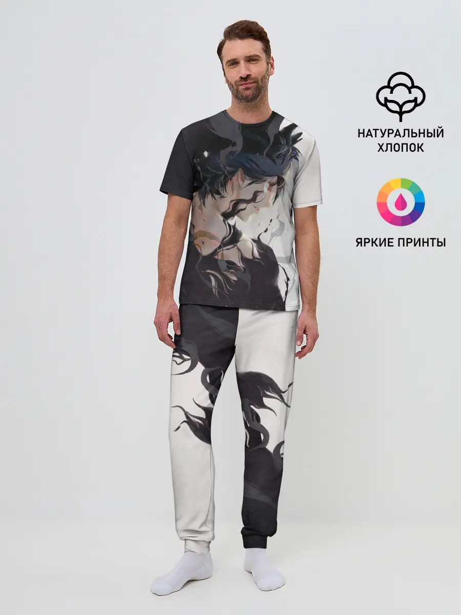 Мужская пижама с брюками / Black Asta