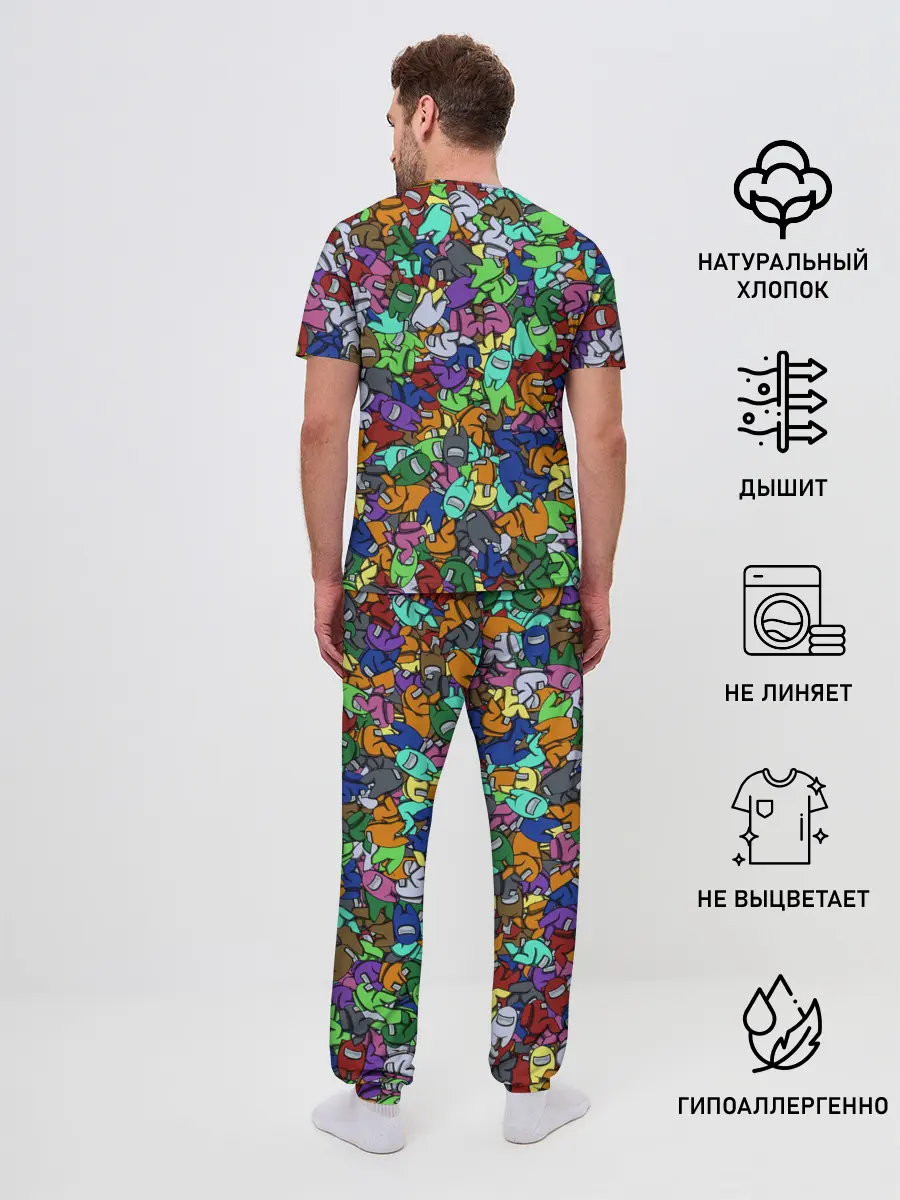 Мужская пижама с брюками / Among Us Overload
