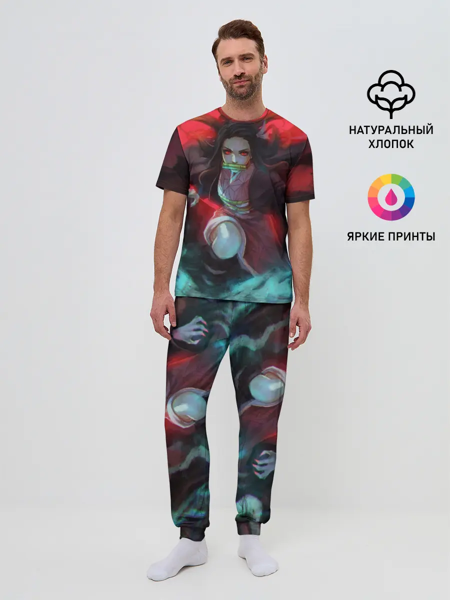 Мужская пижама с брюками / НЕЗУКО ИЗ КЛИНКА