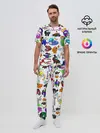 Мужская пижама с брюками / AMONG US STICKERBOMBING