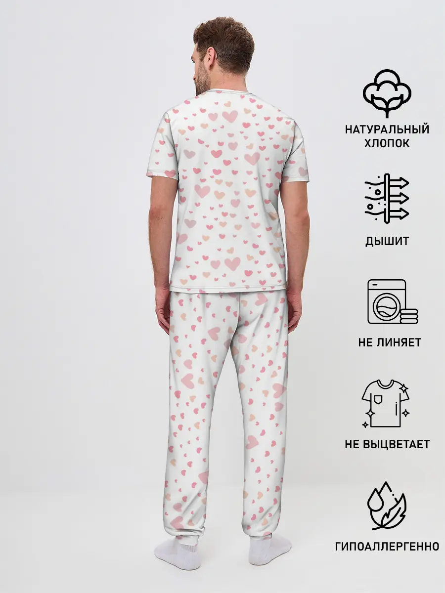 Мужская пижама с брюками / AMONG US - СЕРДЕЧКО