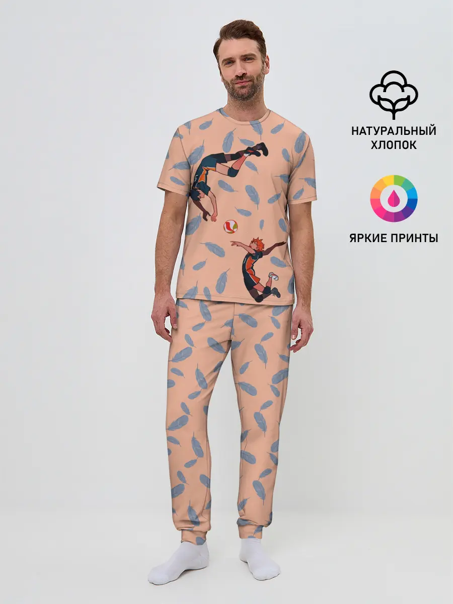 Мужская пижама с брюками / Karasuno Tobio x Hinata