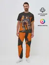Мужская пижама с брюками / Karasuno оранжевая полоса