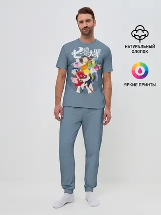 Мужская пижама с брюками / Nanatsu no Taizai силуэты героев