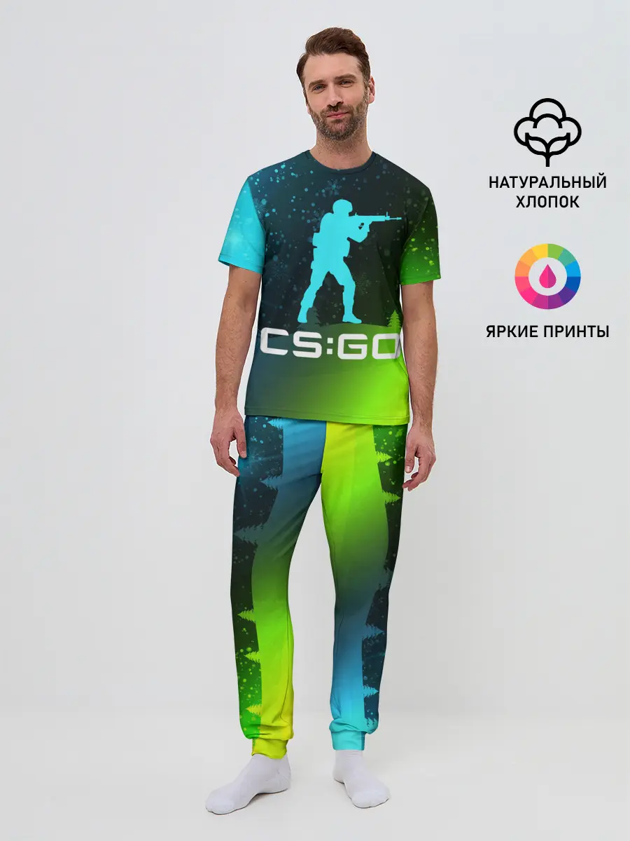 Мужская пижама с брюками / CS GO | КС ГО - Снежный