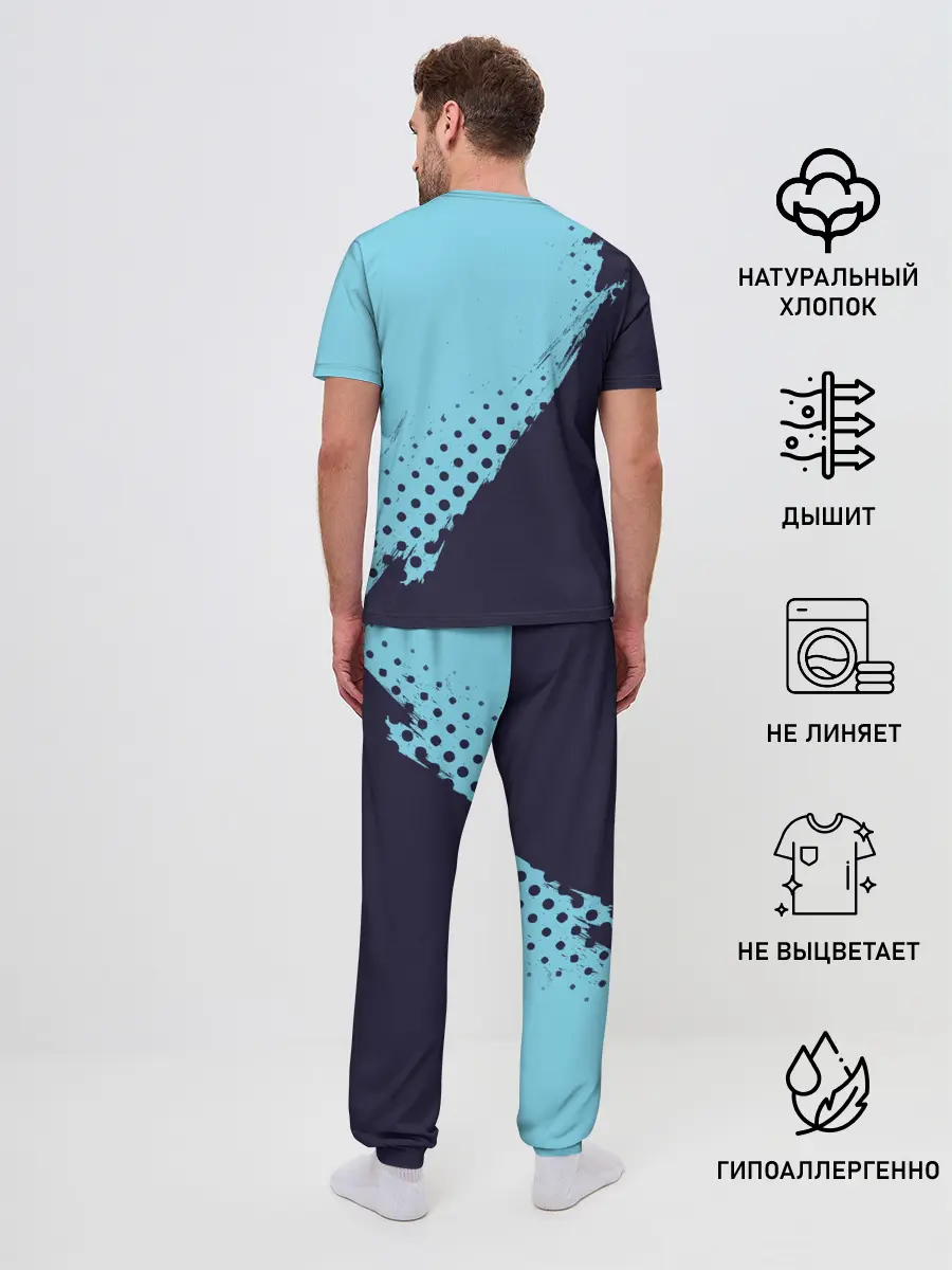 Мужская пижама с брюками / AMONG US - Черный Котик