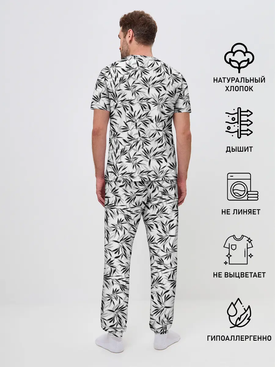 Мужская пижама с брюками / Дзен