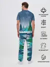 Мужская пижама с брюками / Снежинки в лесу