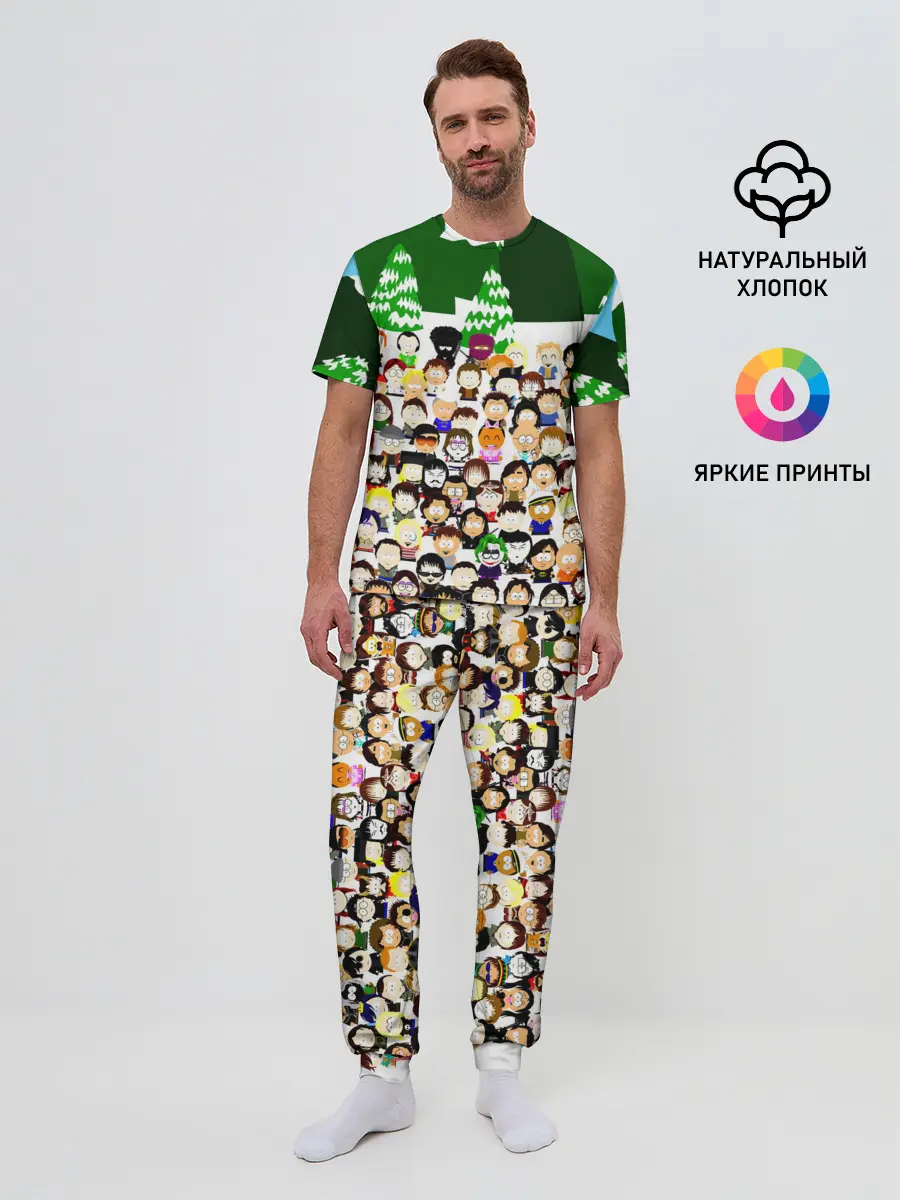 Мужская пижама с брюками / Южный Парк / South Park .