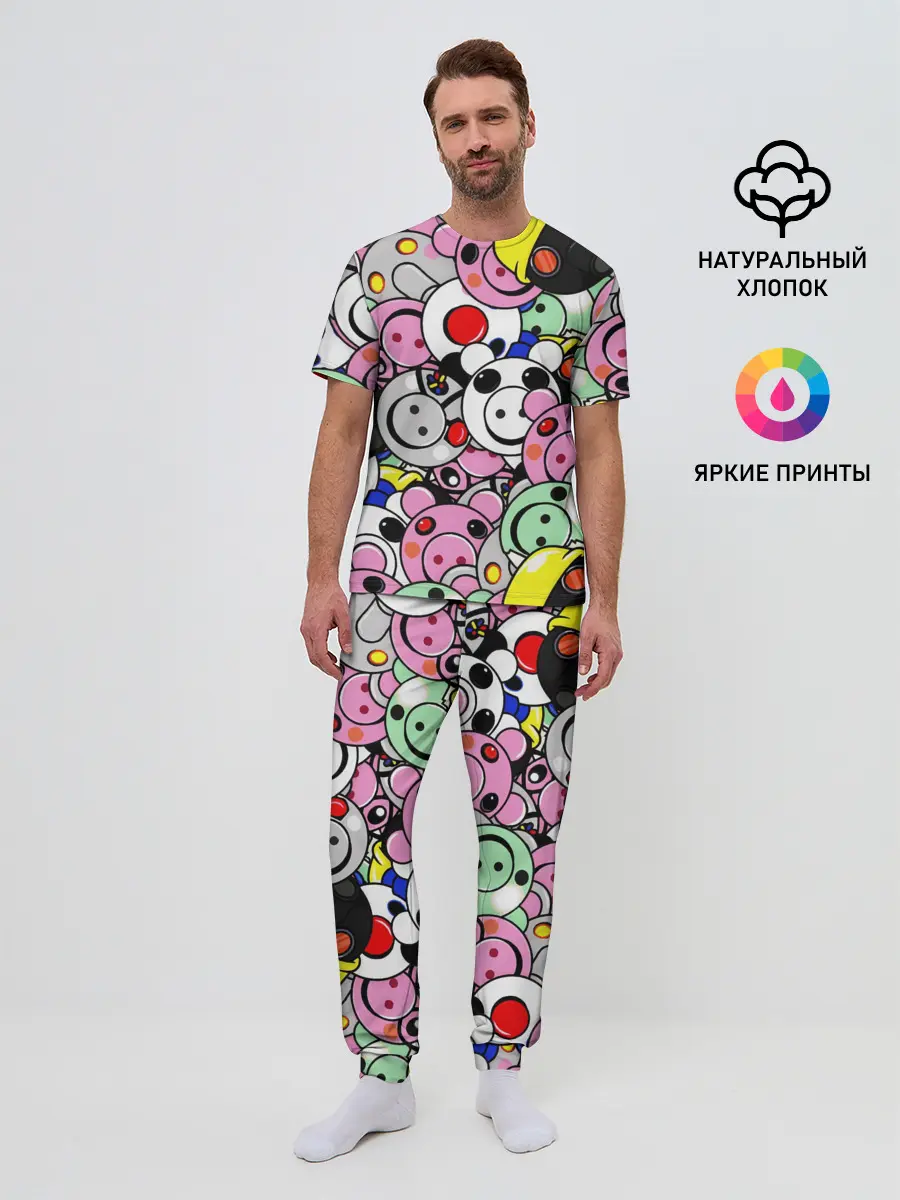 Мужская пижама с брюками / ROBLOX PIGGY