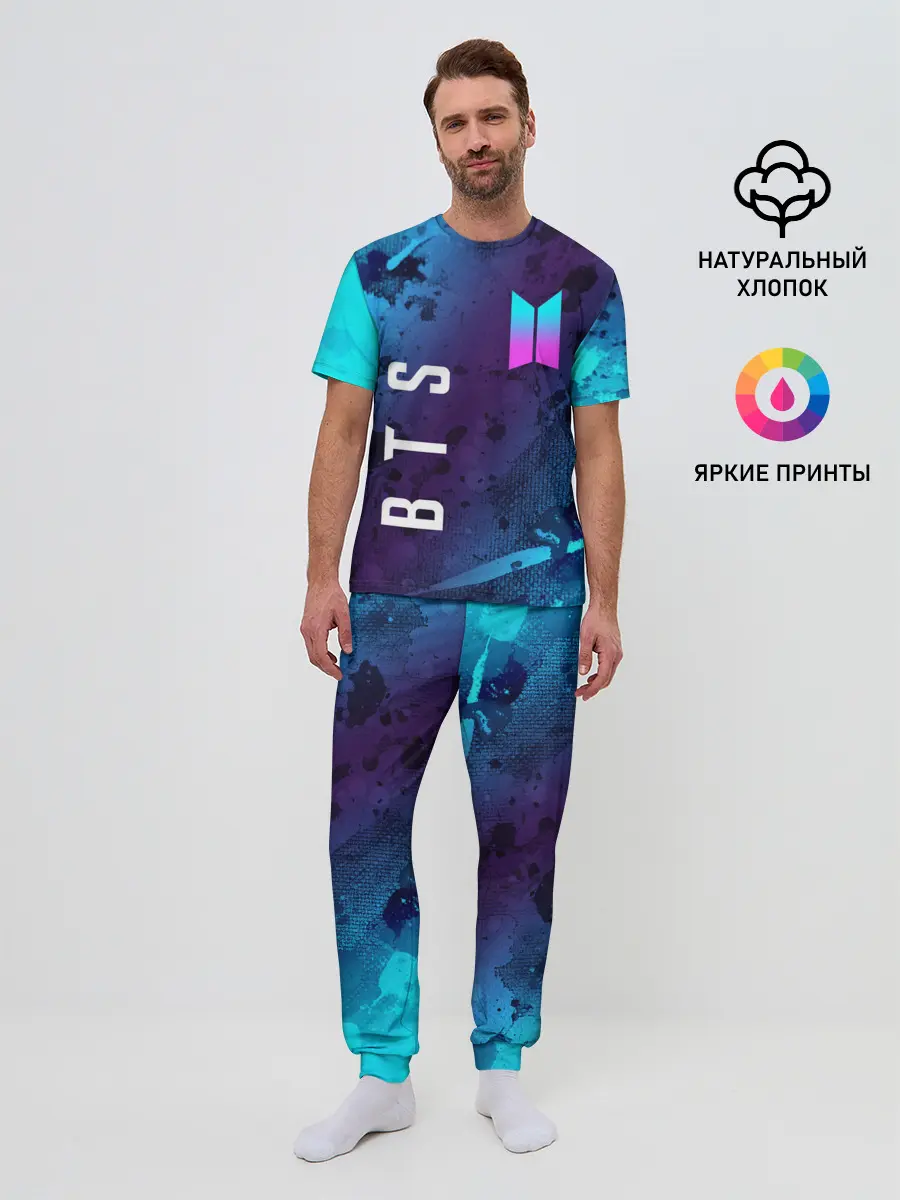 Мужская пижама с брюками / BTS / БТС