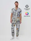Мужская пижама с брюками / Доллары