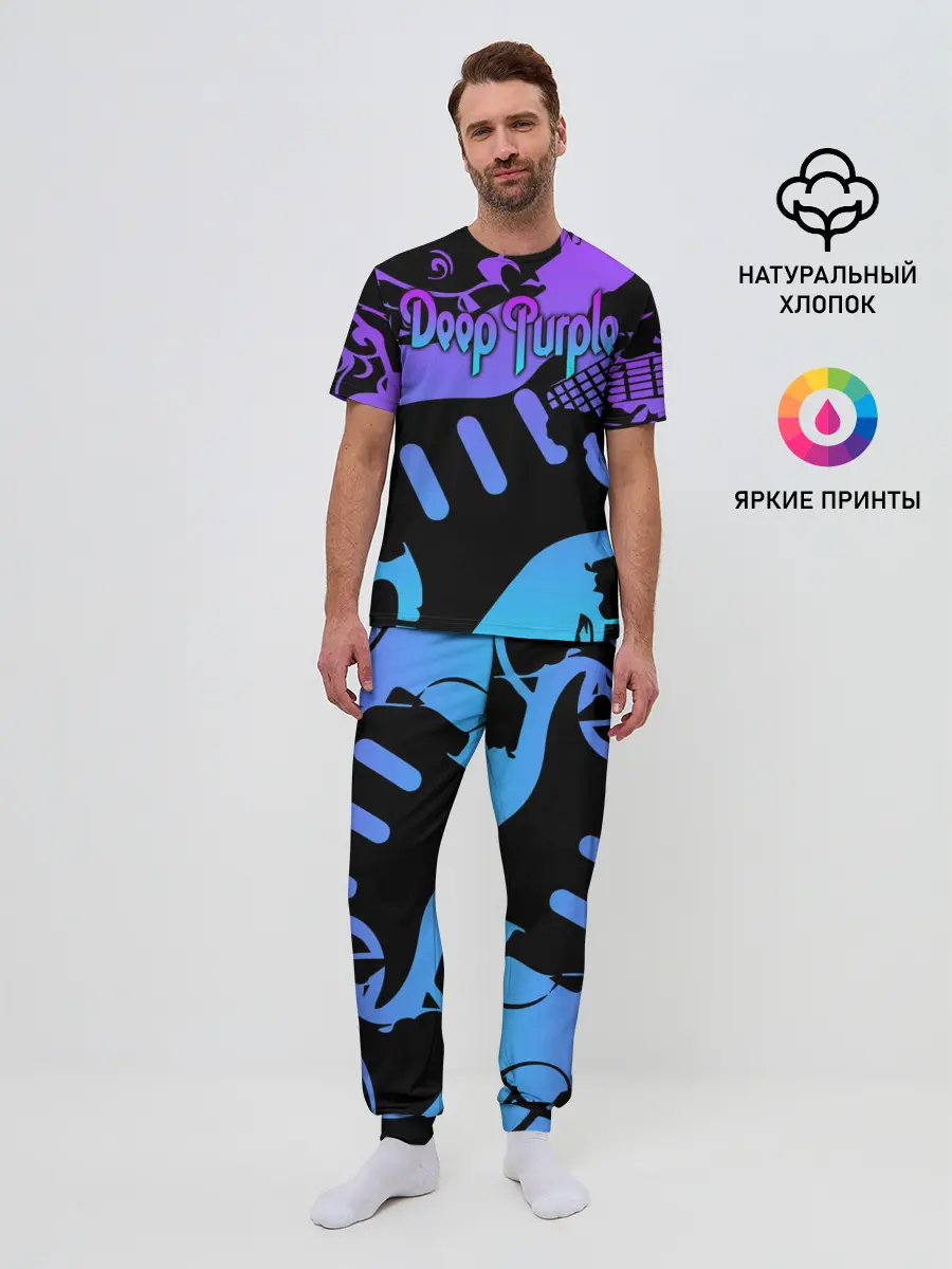 Мужская пижама с брюками / Deep Purple