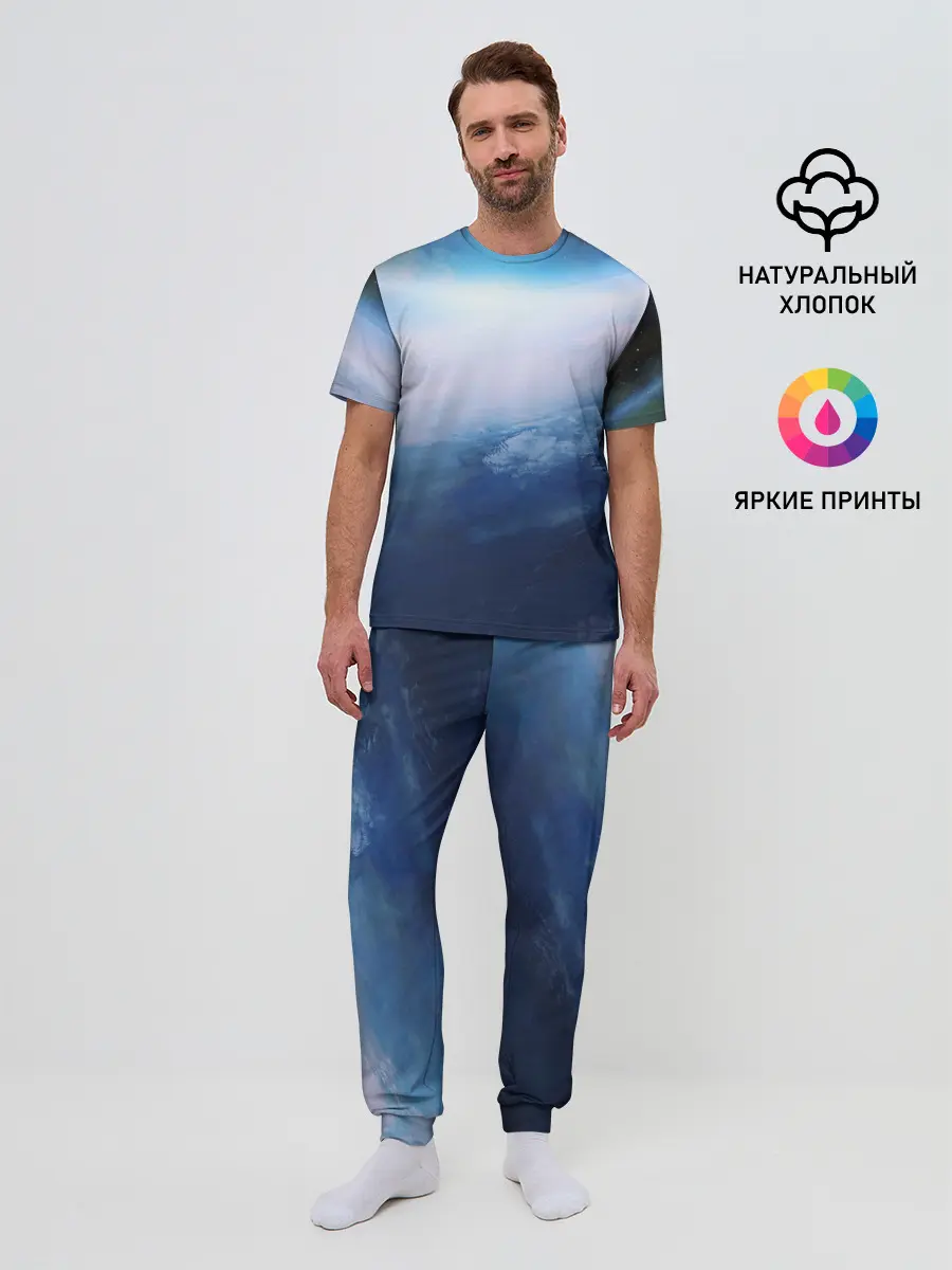 Мужская пижама с брюками / Планета Земля