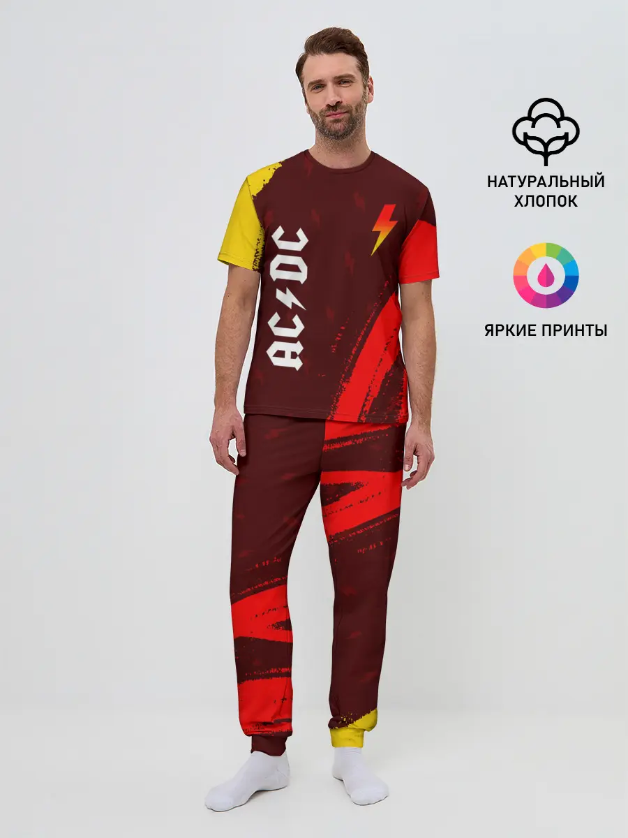 Мужская пижама с брюками / AC DС