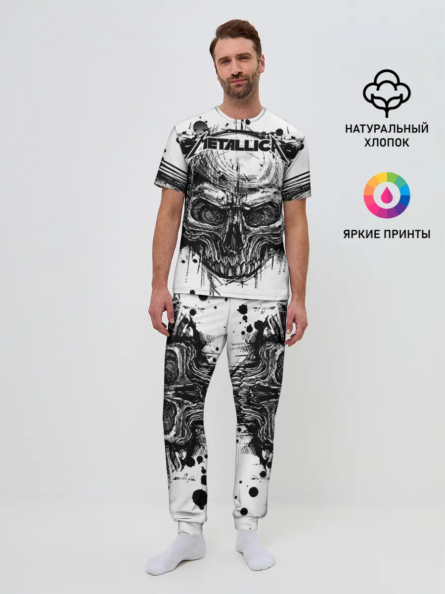 Мужская пижама с брюками / Metallica