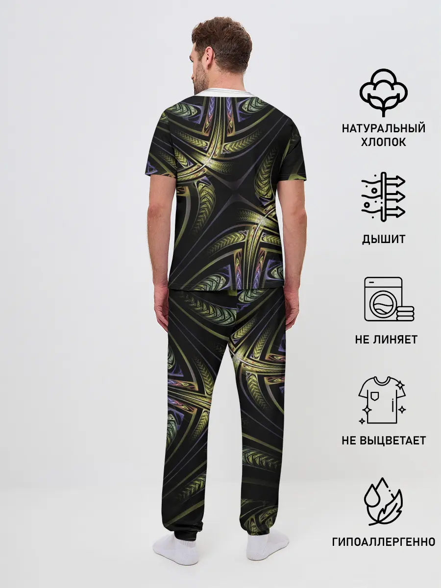 Мужская пижама с брюками / Абстракция