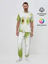 Мужская пижама с брюками / Авокадо