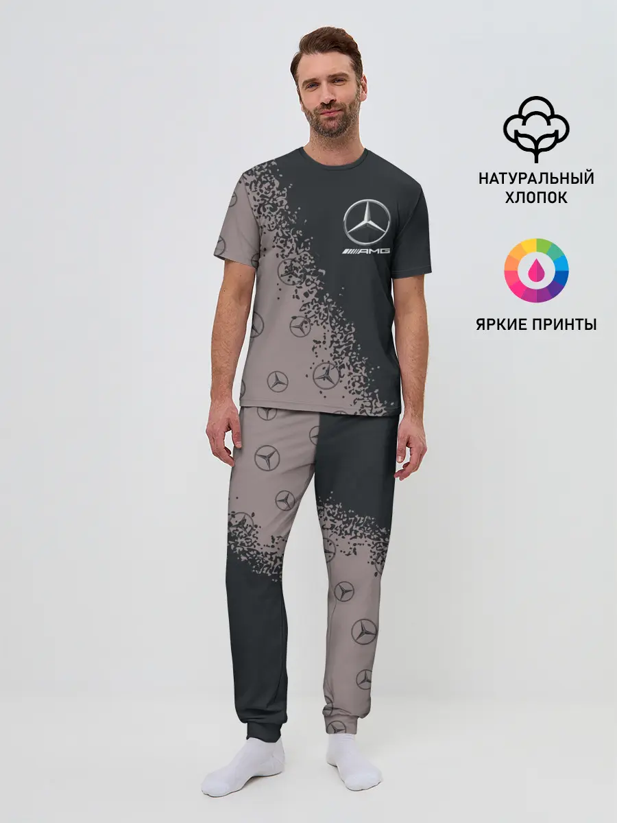 Мужская пижама с брюками / MERCEDES / МЕРСЕДЕС