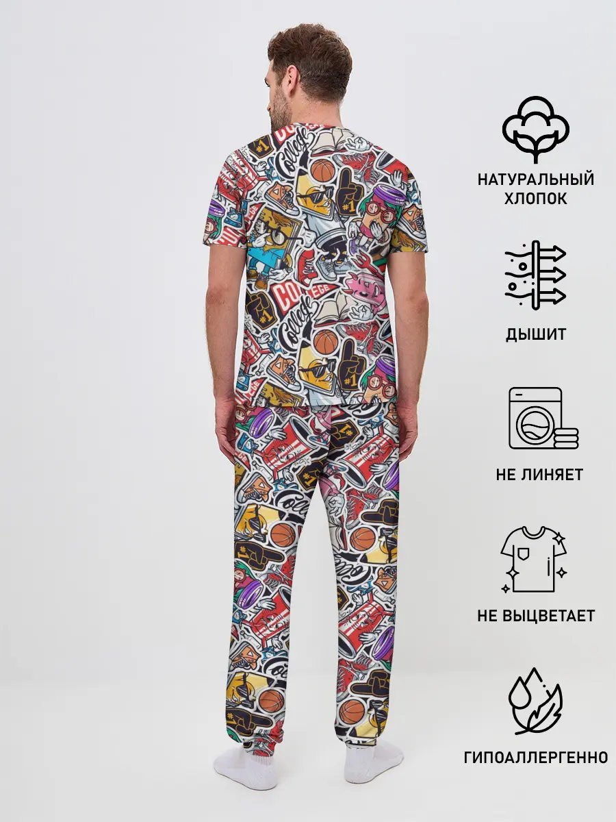 Мужская пижама с брюками / MIX