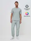 Мужская пижама с брюками / Радуга v5 - голубой