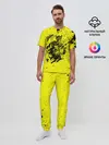 Мужская пижама с брюками / Джонатан на желтом брызги
