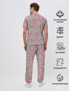 Мужская пижама с брюками / РОЗОВЫЕ СЛОНИКИ ПАТТЕРН