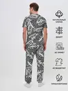Мужская пижама с брюками / retro pattern
