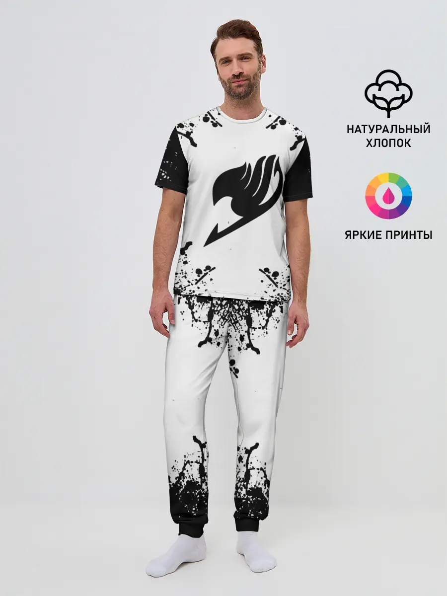 Мужская пижама с брюками / Хвост Феи в белом круге