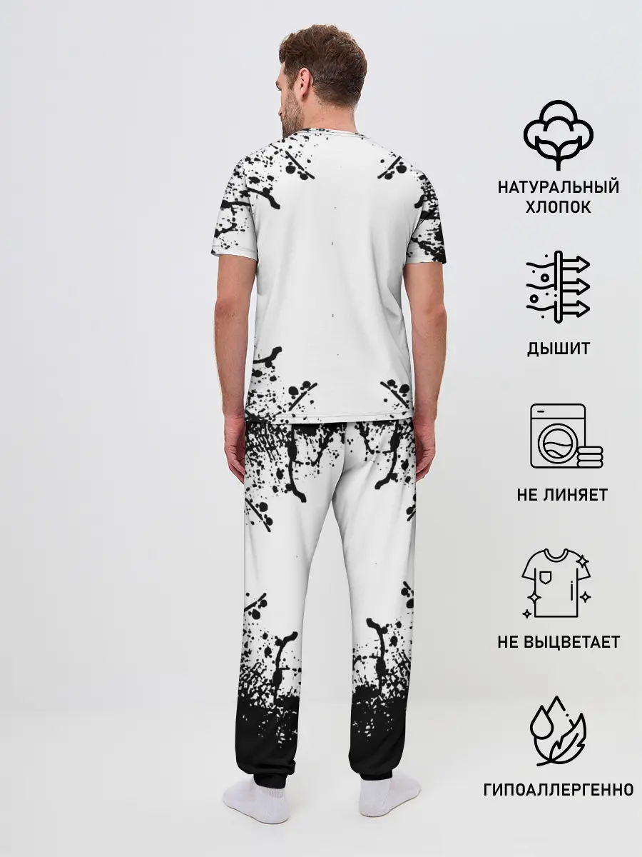 Мужская пижама с брюками / Хвост Феи в белом круге