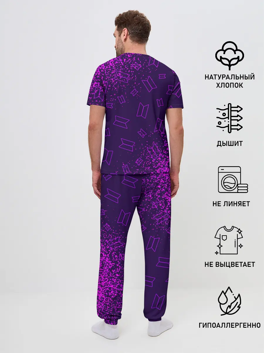 Мужская пижама с брюками / BTS / БТС