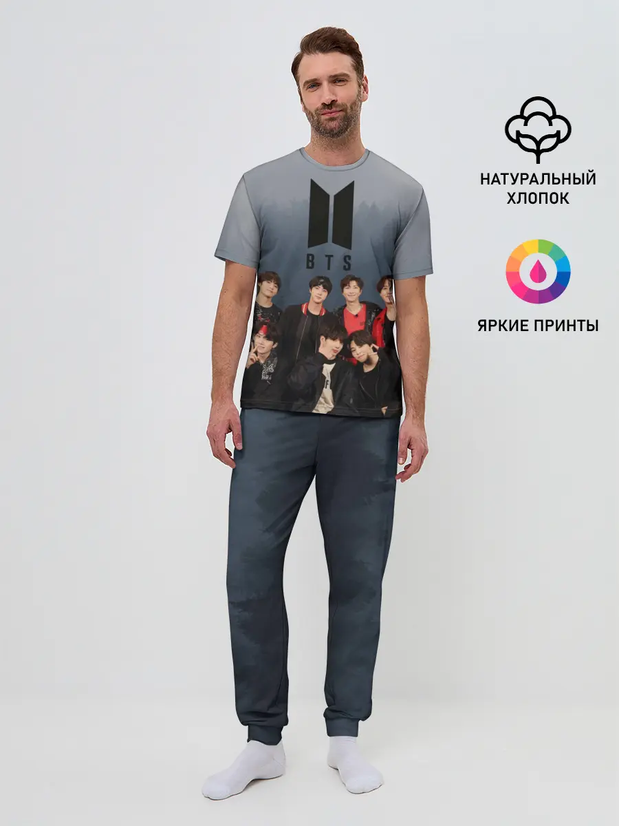 Мужская пижама с брюками / BTS Forest