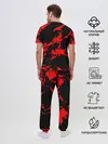 Мужская пижама с брюками / Красный на черном