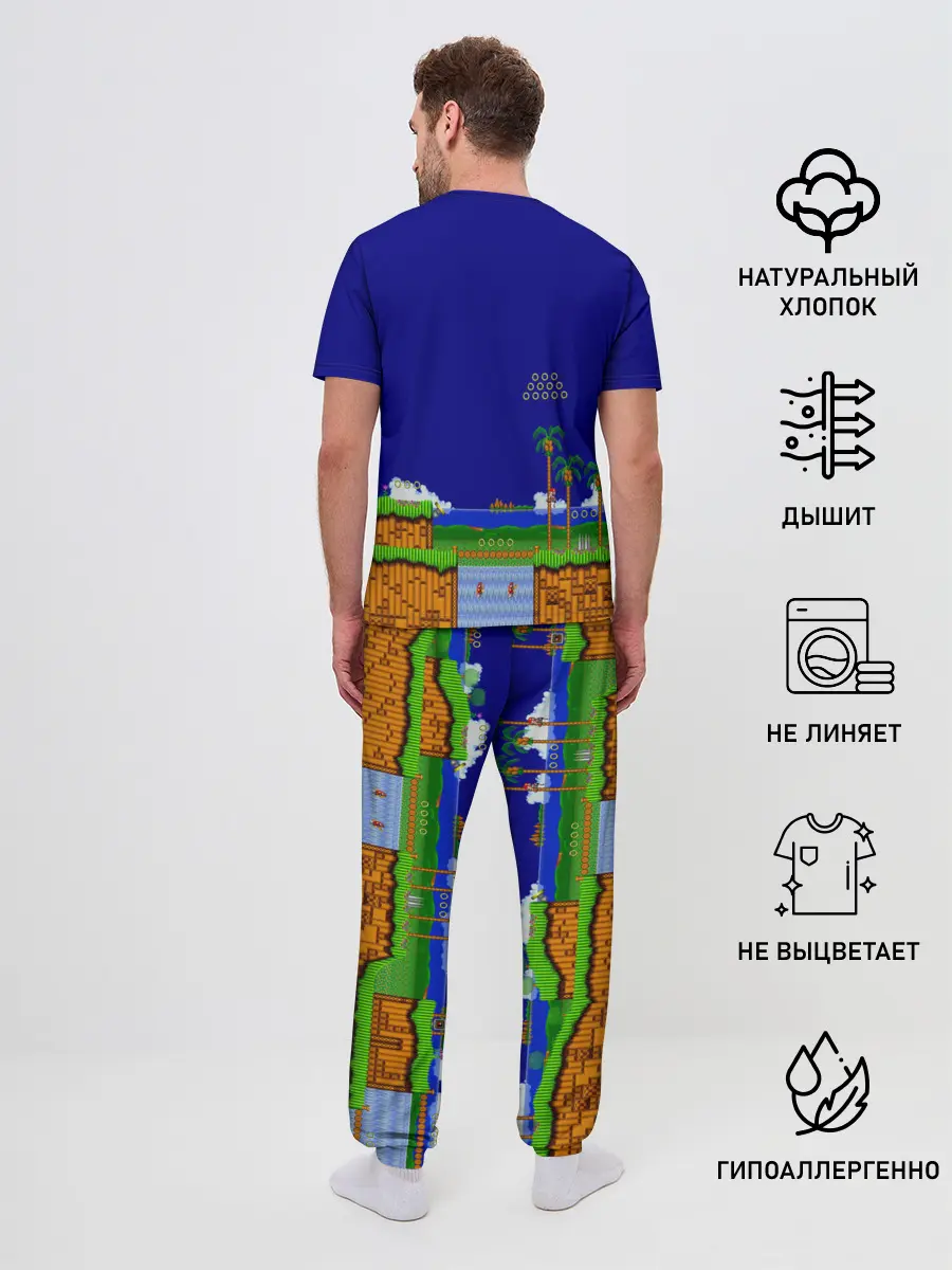 Мужская пижама с брюками / Sonic.