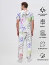 Мужская пижама с брюками / Цветные лица
