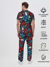 Мужская пижама с брюками / Красно синие безумие