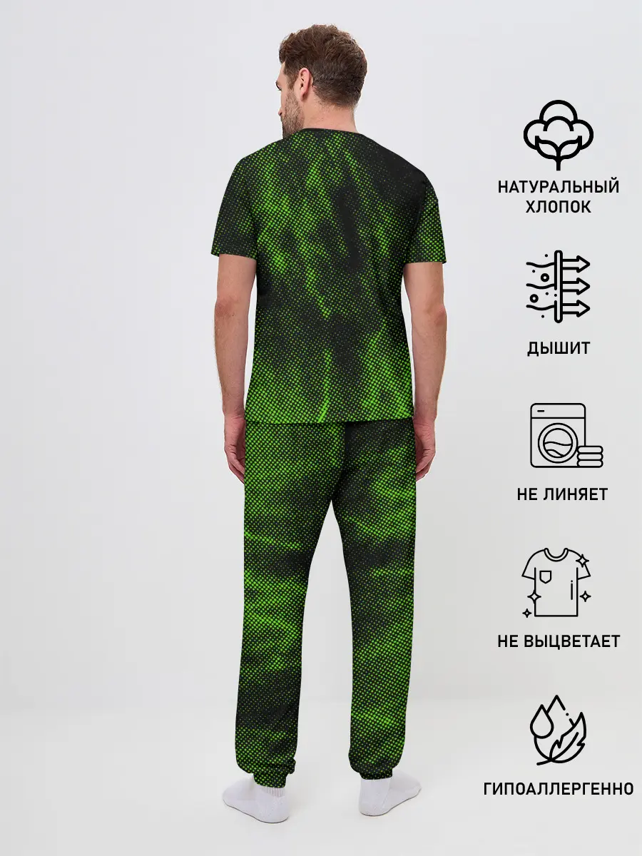 Мужская пижама с брюками / Текстура.