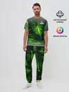 Мужская пижама с брюками / Листья зеленые CODE ERROR 404