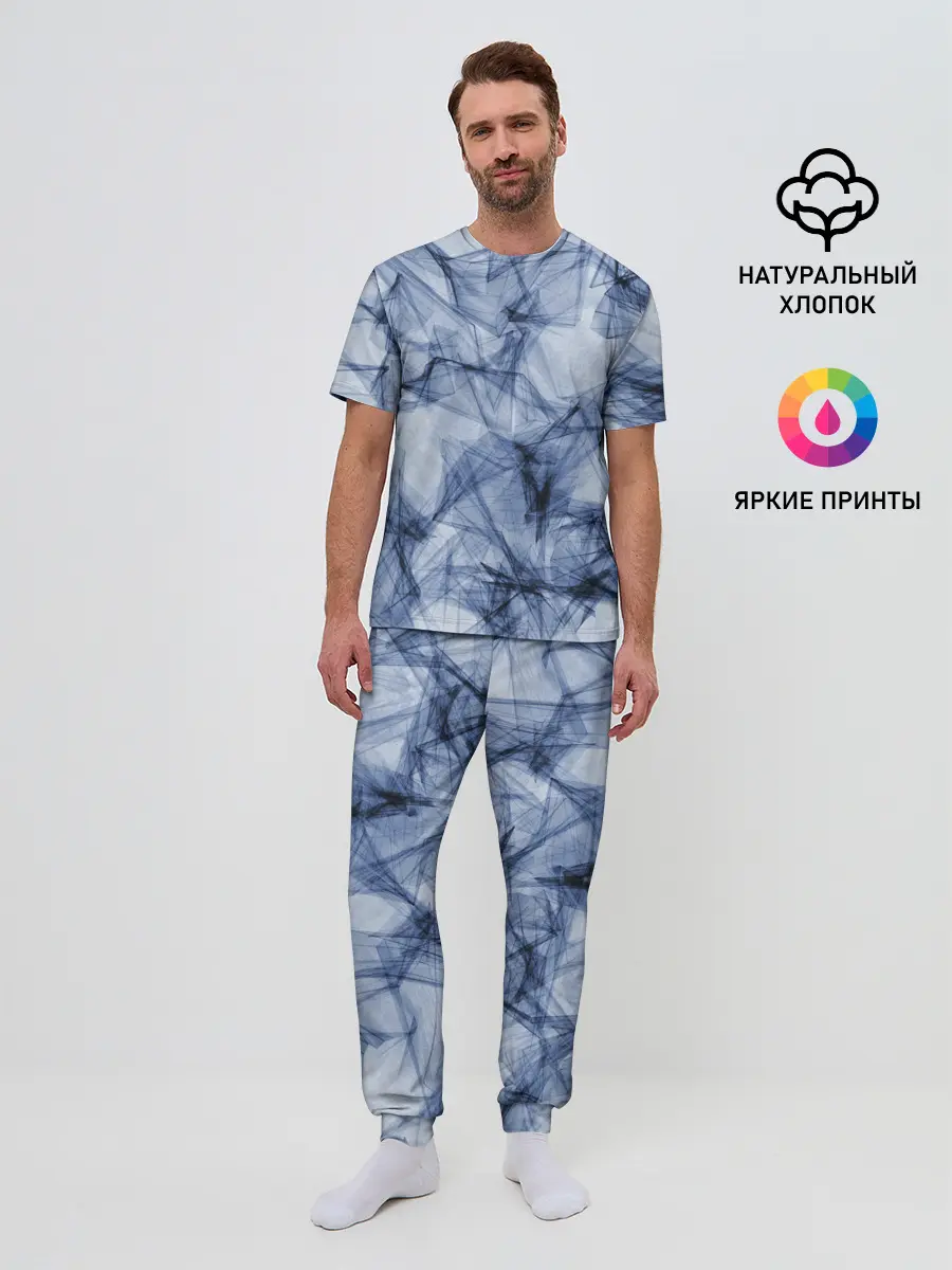 Мужская пижама с брюками / Текстура.