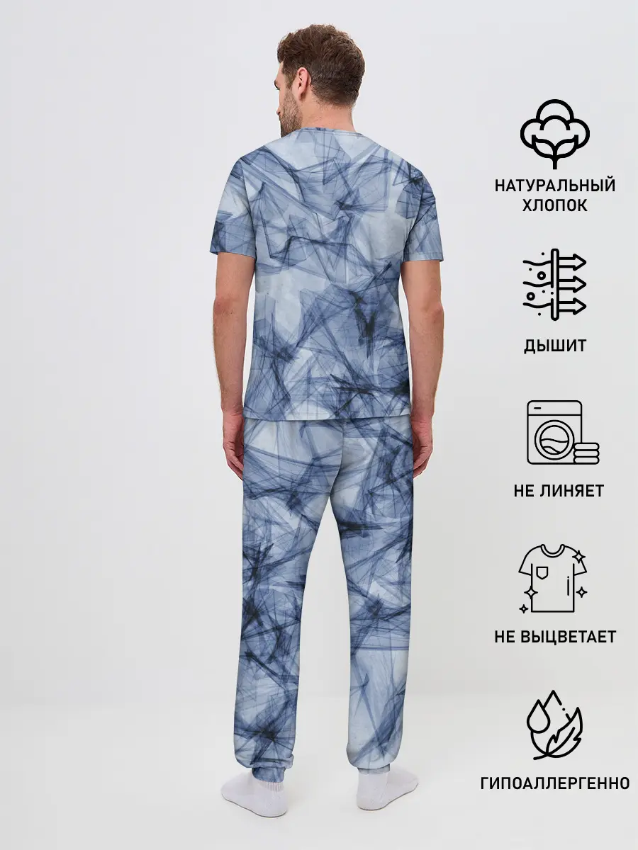 Мужская пижама с брюками / Текстура.