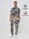 Мужская пижама с брюками / Gasoline stains abstraction