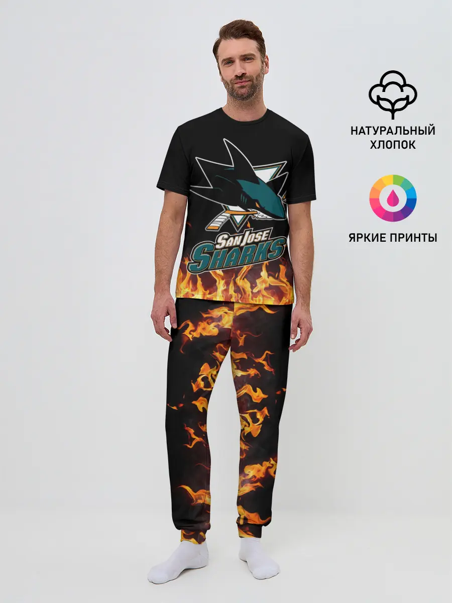 Мужская пижама с брюками / Сан-Хосе Шаркс