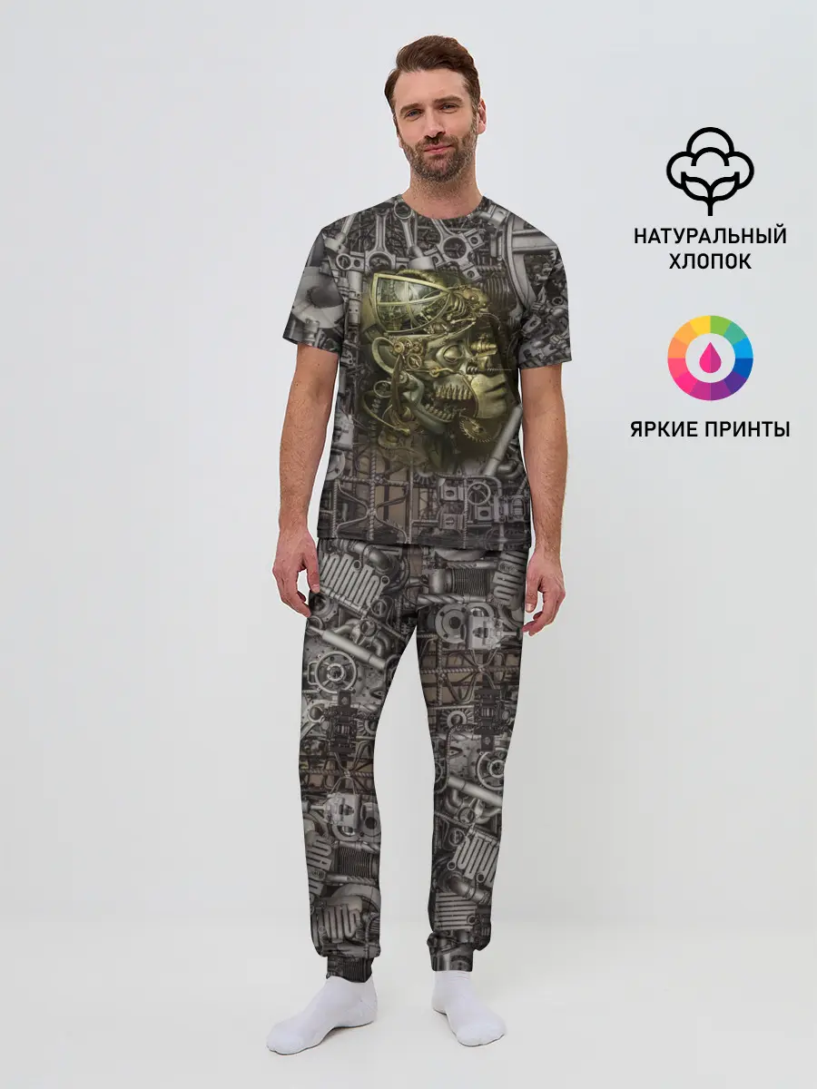 Мужская пижама с брюками / механизмы