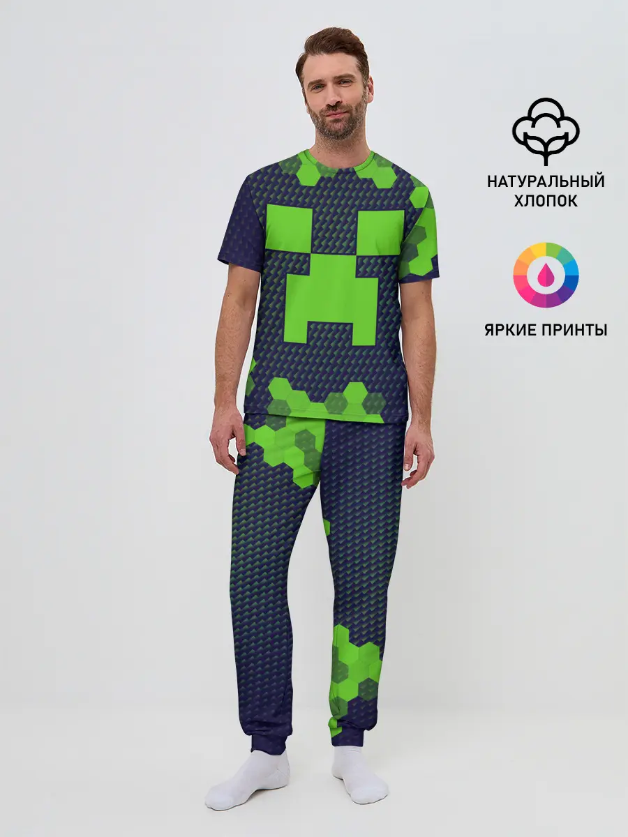 Мужская пижама с брюками / MINECRAFT / МАЙНКРАФТ