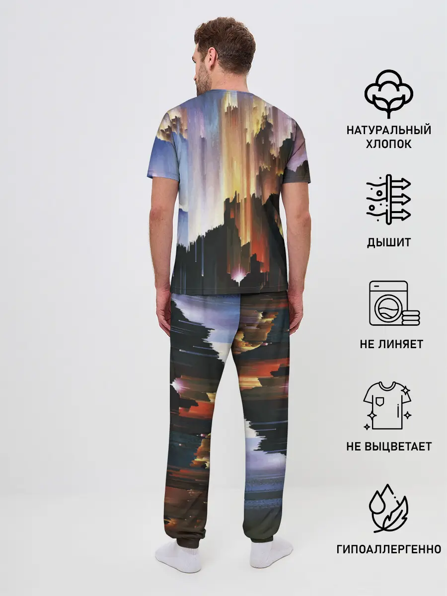 Мужская пижама с брюками / Space