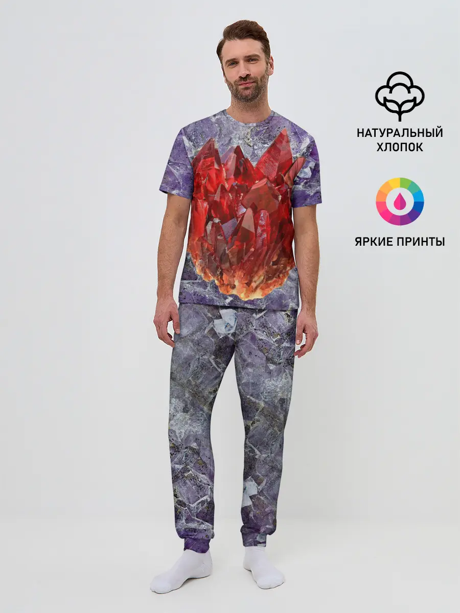 Мужская пижама с брюками / Роза инков