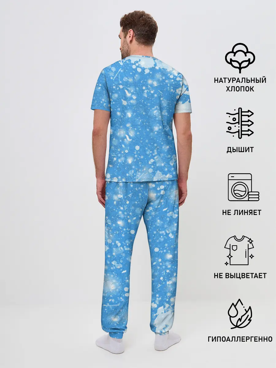 Мужская пижама с брюками / Новогодний Манкрафт