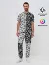 Мужская пижама с брюками / Снежинки