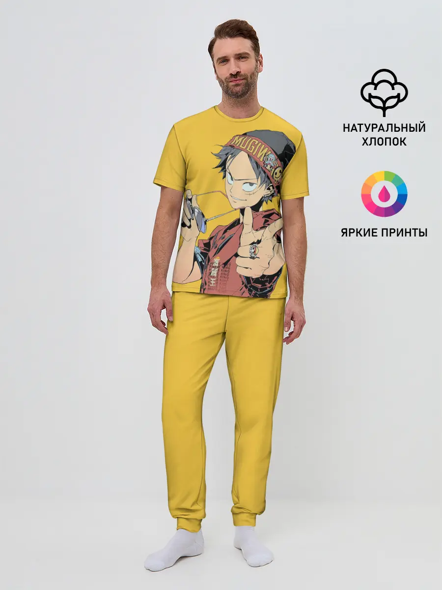 Мужская пижама с брюками / One Piece Luffy Луффи