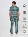 Мужская пижама с брюками / Новогодний узор